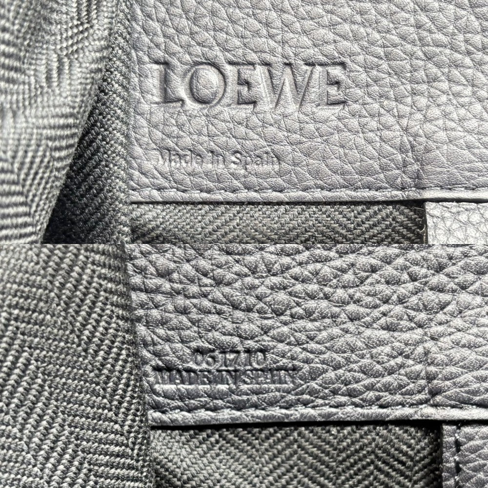 LOEWE ロエベ 2WAY ハンモック ショルダーバッグ ハンドバッグ トートバッグ レザー カーフ ダークネイビー ブラック 黒 ゴールド金具 レディース【中古品】