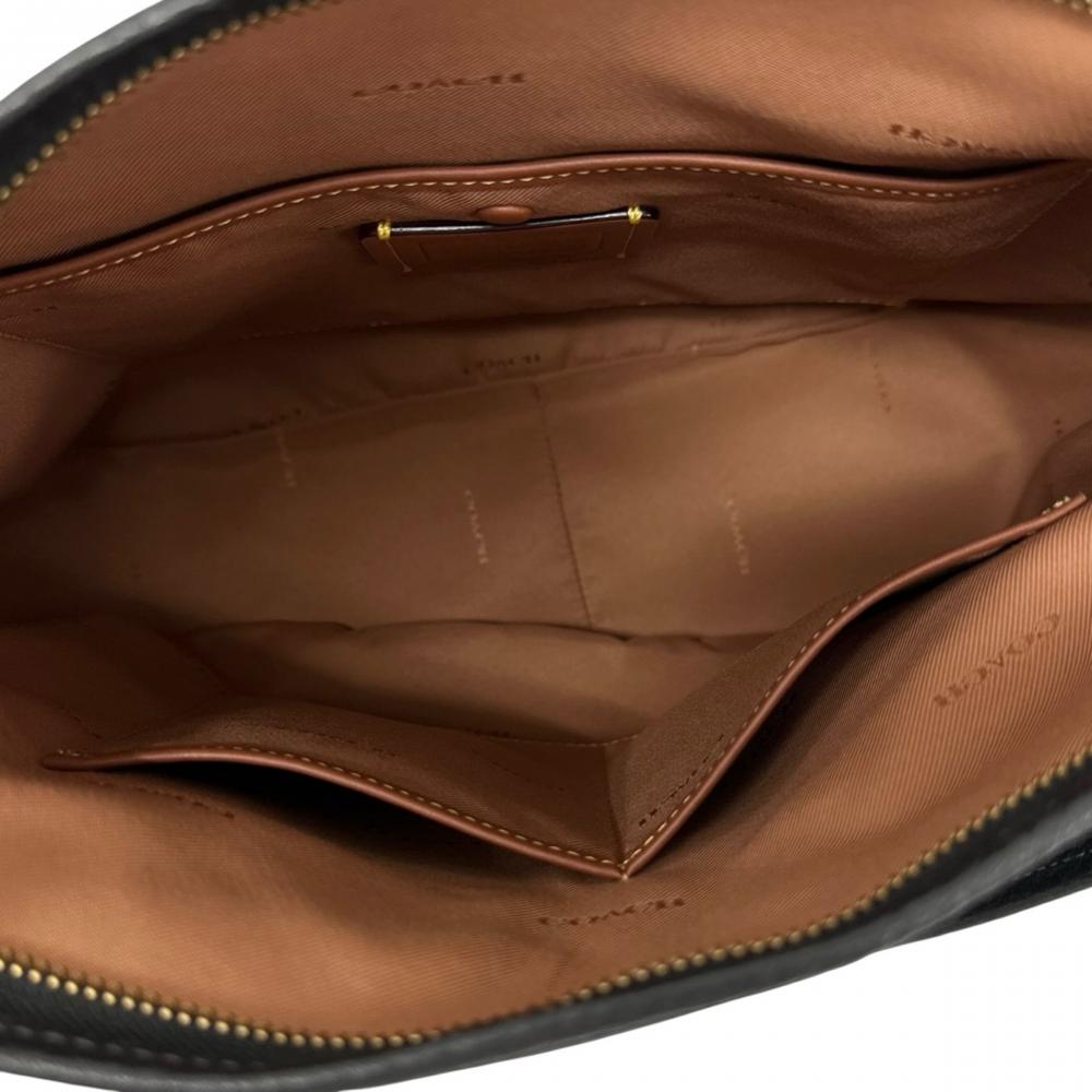 COACH コーチ ショルダーバッグ ケリー キーホルダー付き CC435 レザー ブラック 黒 ゴールド金具 レディース【中古品】
