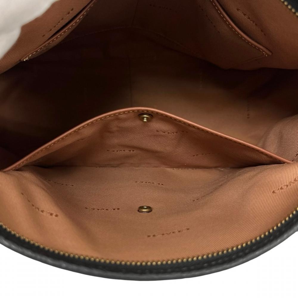 COACH コーチ ショルダーバッグ ケリー キーホルダー付き CC435 レザー ブラック 黒 ゴールド金具 レディース【中古品】