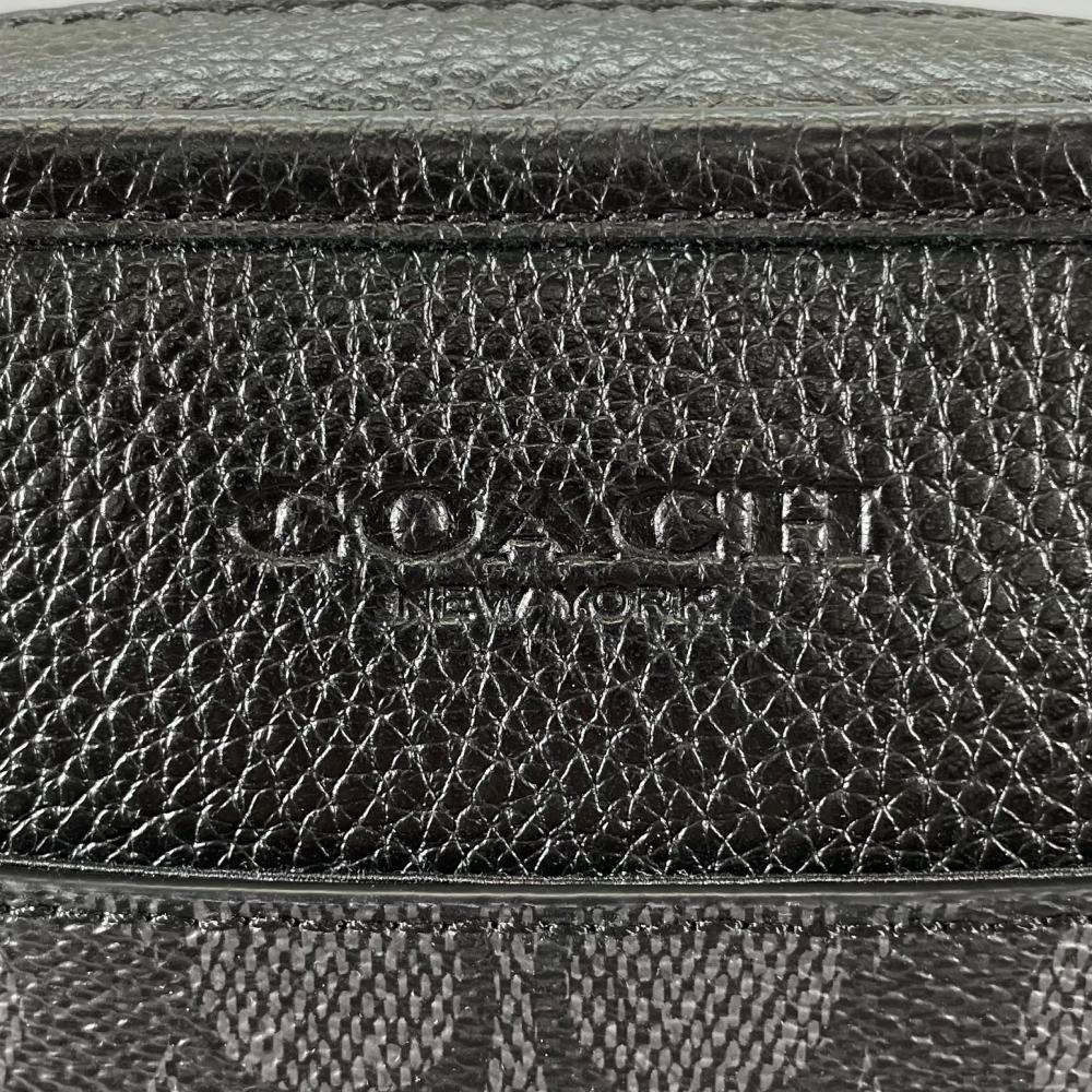 COACH コーチ ショルダーバッグ シグネチャー サリバン クロスボディ CW388 PVCコーティングキャンバス ブラック 黒 ブラック金具 メンズ【中古品】