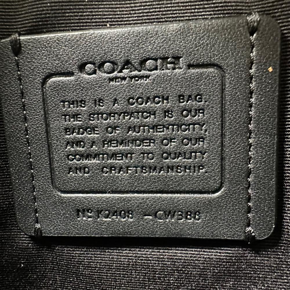 COACH コーチ ショルダーバッグ シグネチャー サリバン クロスボディ CW388 PVCコーティングキャンバス ブラック 黒 ブラック金具 メンズ【中古品】