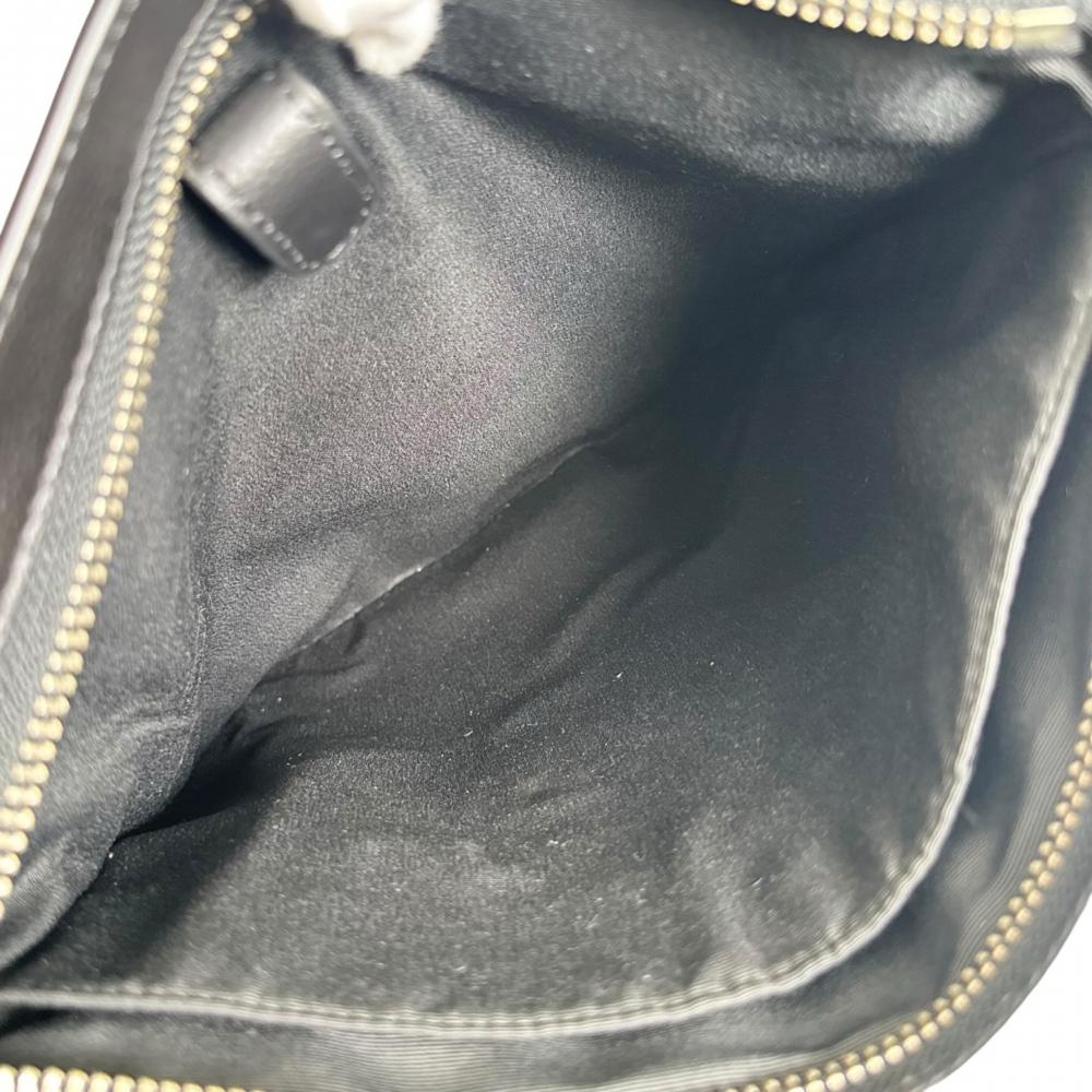 COACH コーチ ショルダーバッグ チャールズ クロスボディ F54780 スムースレザー ブラック 黒 シルバー金具 メンズ【中古品】