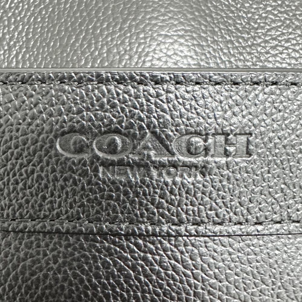 COACH コーチ ショルダーバッグ チャールズ クロスボディ F54780 スムースレザー ブラック 黒 シルバー金具 メンズ【中古品】