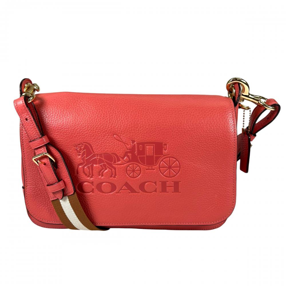 COACH コーチ ショルダーバッグ ジェス メッセンジャー 72703 レザー ピンク ゴールド金具 レディース【中古品】