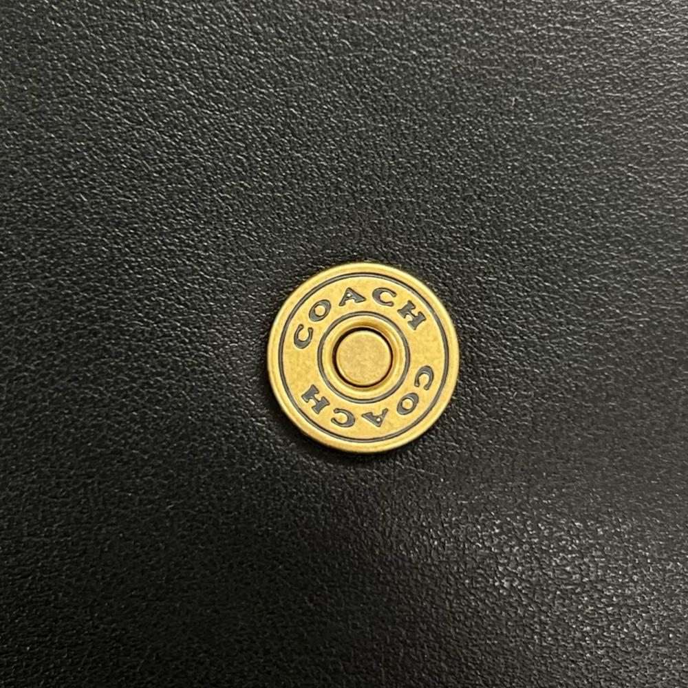 COACH コーチ ショルダーバッグ チェーン CAN90 レザー ブラック 黒 ゴールド金具 レディース【中古品】