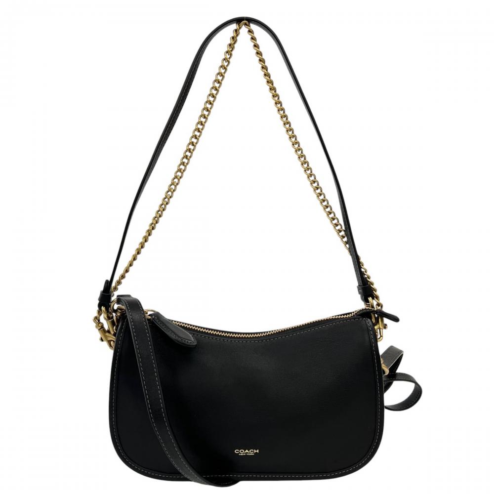 COACH コーチ ショルダーバッグ ウェイバリーバッグ 3WAY CCC36 レザー ブラック 黒 ゴールド金具 レディース【中古品】