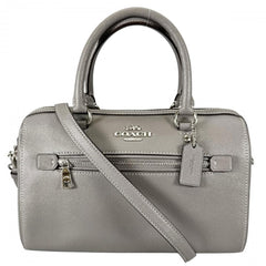 COACH コーチ ハンドバッグ ローアンサッチェル 2WAY ミニボストン F79946 レザー グレー シルバー金具 レディース【中古品】