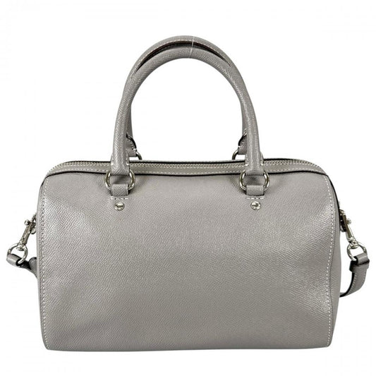 COACH コーチ ハンドバッグ ローアンサッチェル 2WAY ミニボストン F79946 レザー グレー シルバー金具 レディース【中古品】