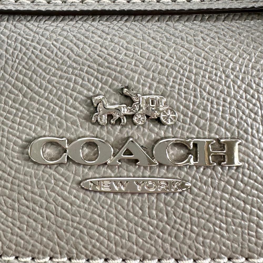 COACH コーチ ハンドバッグ ローアンサッチェル 2WAY ミニボストン F79946 レザー グレー シルバー金具 レディース【中古品】