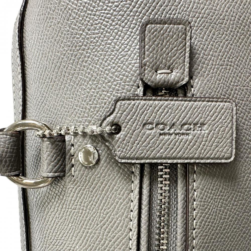 COACH コーチ ハンドバッグ ローアンサッチェル 2WAY ミニボストン F79946 レザー グレー シルバー金具 レディース【中古品】
