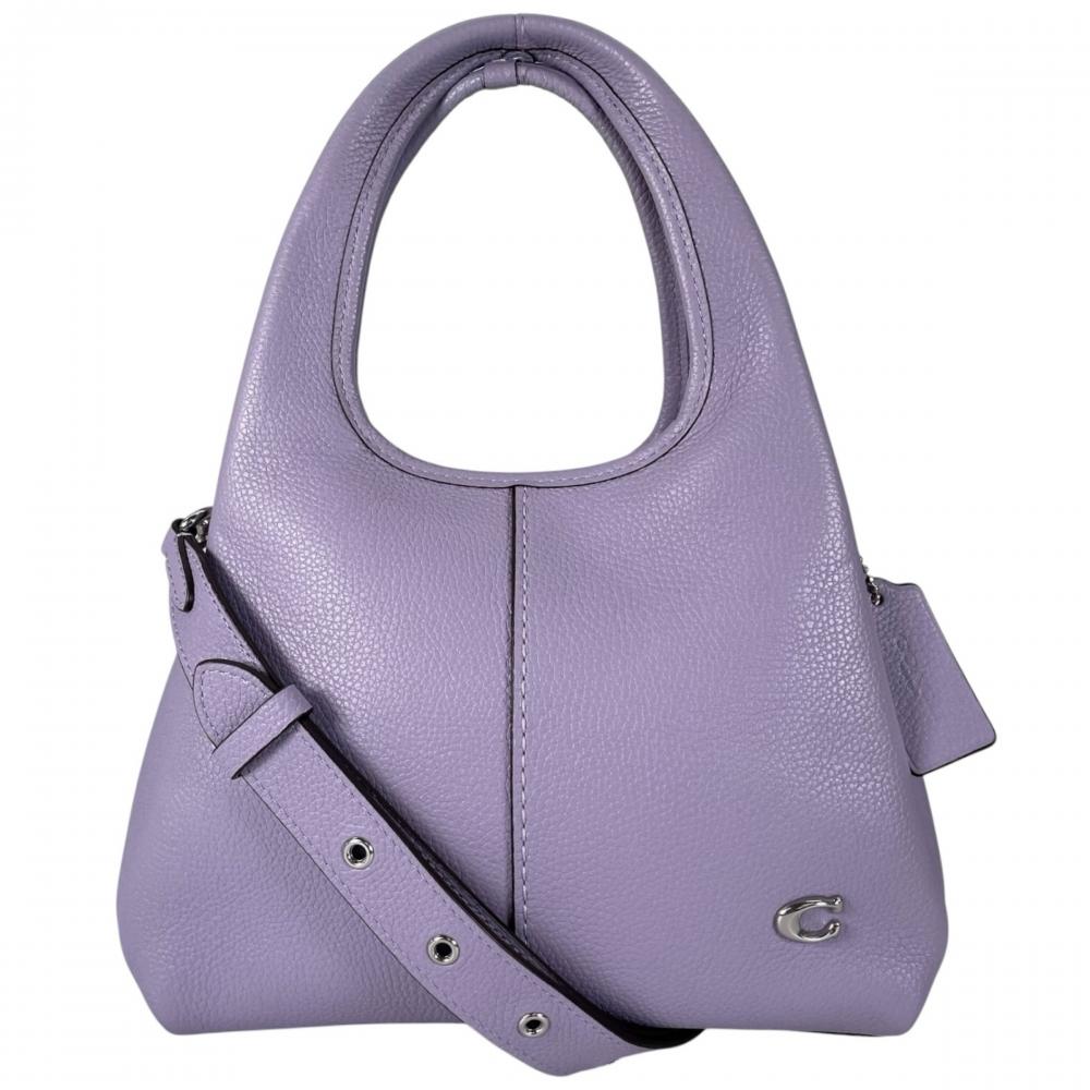 COACH コーチ ハンドバッグ ブティックライン ラナ 23 2WAY CM545 レザー パープル 紫
 シルバー金具 レディース【中古品】