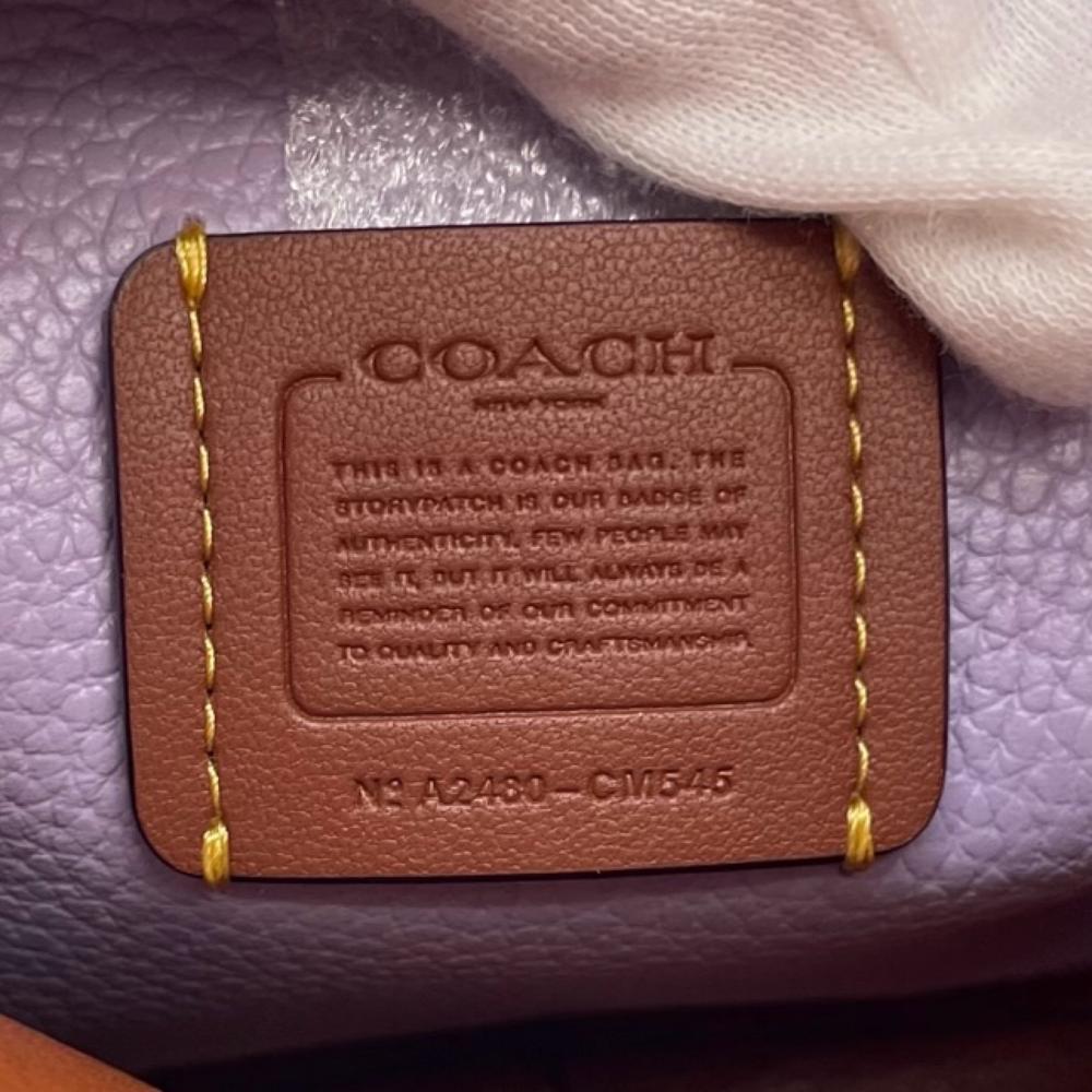 COACH コーチ ハンドバッグ ブティックライン ラナ 23 2WAY CM545 レザー パープル 紫
 シルバー金具 レディース【中古品】