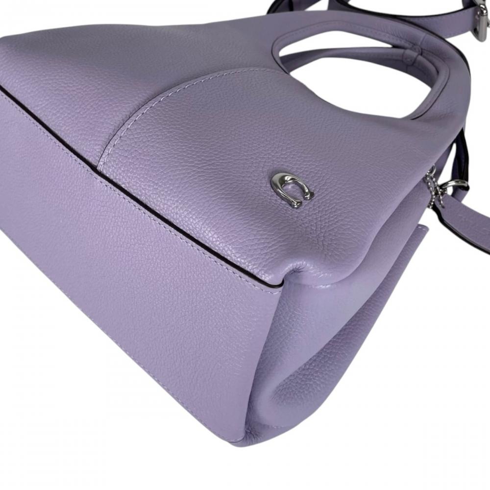 COACH コーチ ハンドバッグ ブティックライン ラナ 23 2WAY CM545 レザー パープル 紫
 シルバー金具 レディース【中古品】