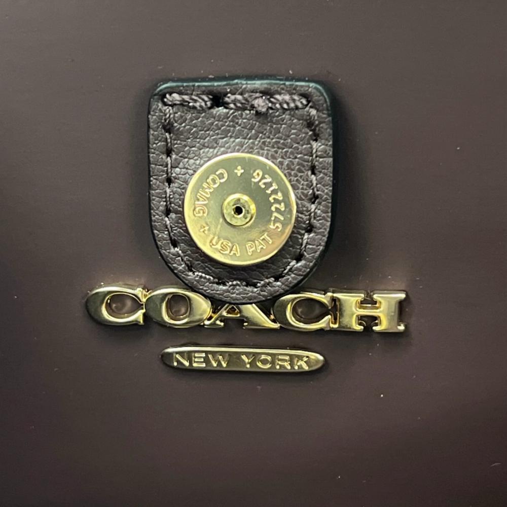 COACH コーチ 2WAY ミニアベニュー キャリーオール ハンドバッグ ショルダーバッグ F73277 レザー ネイビー 紺 レディース【中古品】