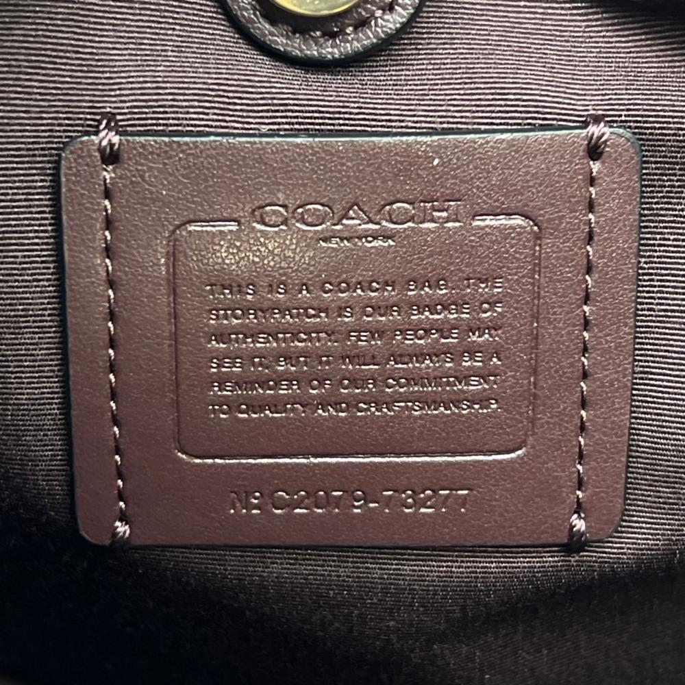 COACH コーチ 2WAY ミニアベニュー キャリーオール ハンドバッグ ショルダーバッグ F73277 レザー ネイビー 紺 レディース【中古品】