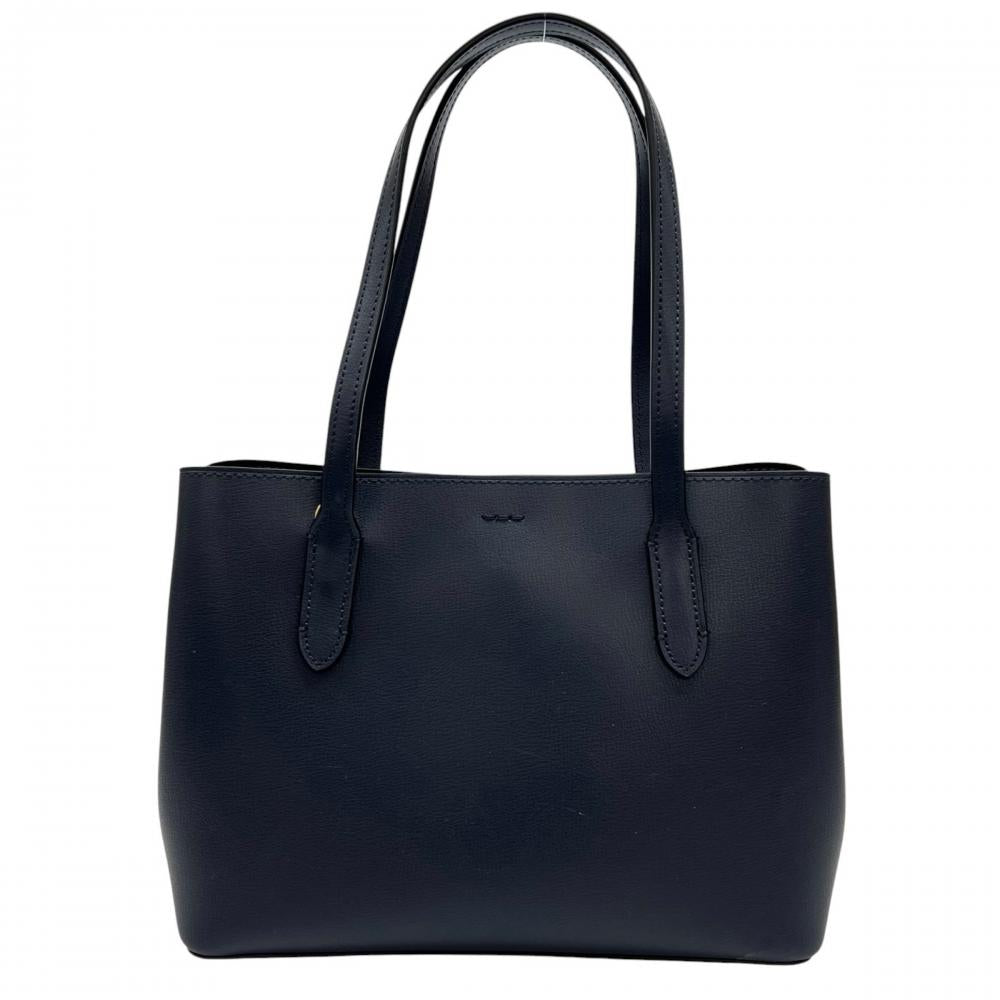 COACH コーチ 2WAY ミニアベニュー キャリーオール ハンドバッグ ショルダーバッグ F73277 レザー ネイビー 紺 レディース【中古品】