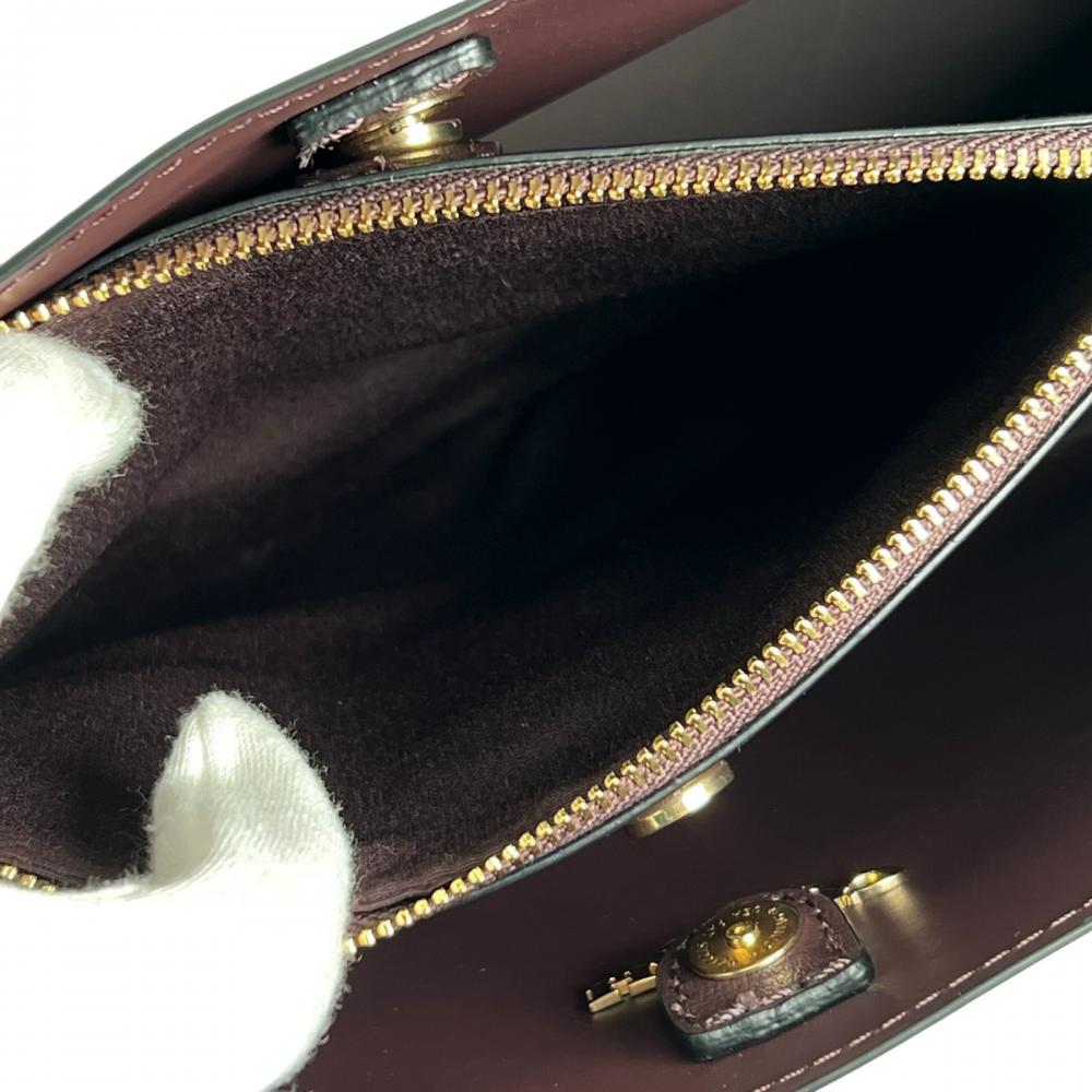 COACH コーチ 2WAY ミニアベニュー キャリーオール ハンドバッグ ショルダーバッグ F73277 レザー ネイビー 紺 レディース【中古品】