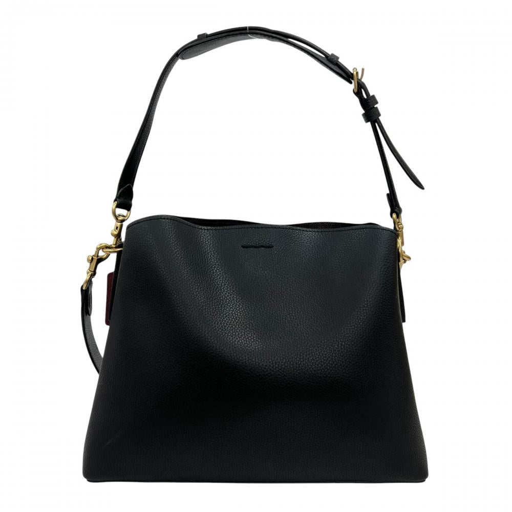 COACH コーチ ショルダーバッグ ウィロウ 2WAY C2620 レザー ブラック 黒 ゴールド金具 レディース【中古品】