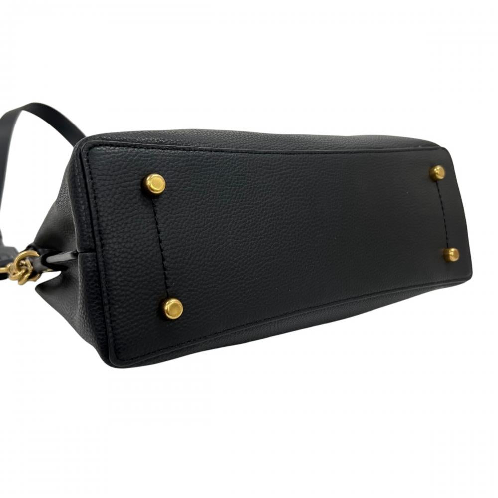 COACH コーチ ショルダーバッグ ウィロウ 2WAY C2620 レザー ブラック 黒 ゴールド金具 レディース【中古品】