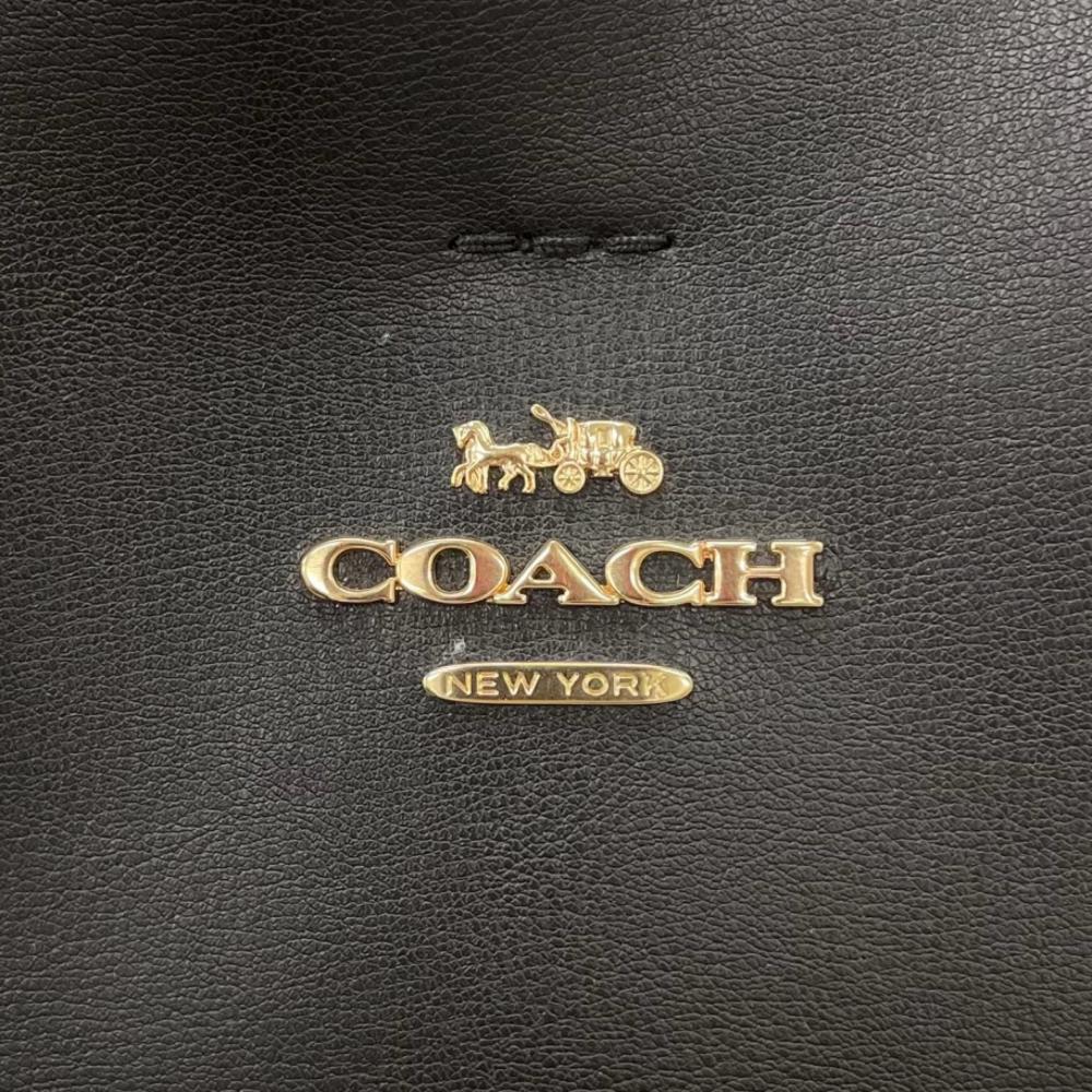COACH コーチ トートバッグ アベニュー コーチロゴ バイカラー F31535 ブラック 黒 レッド 赤 レディース【中古品】
