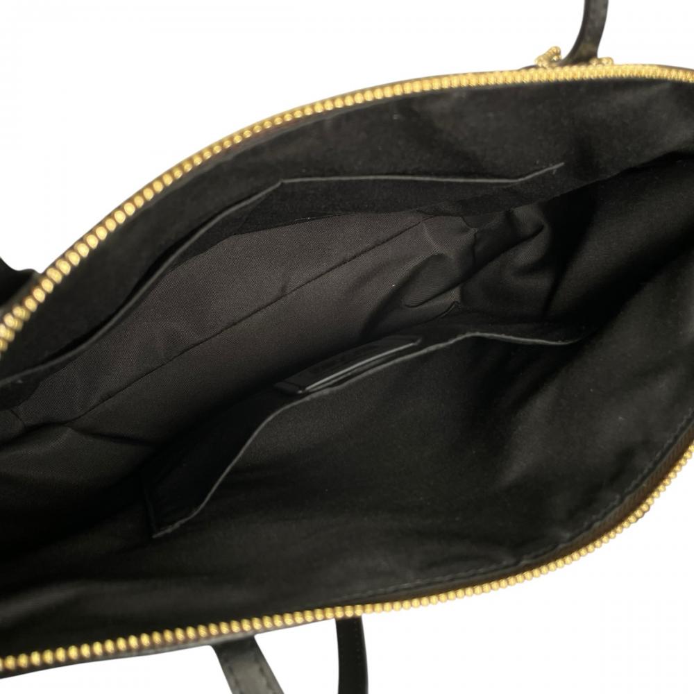 COACH コーチ トートバッグ ジップトップトート シグネチャー 4455 PVCコーティングキャンバス ブラウン 茶 ゴールド金具 レディース【中古品】