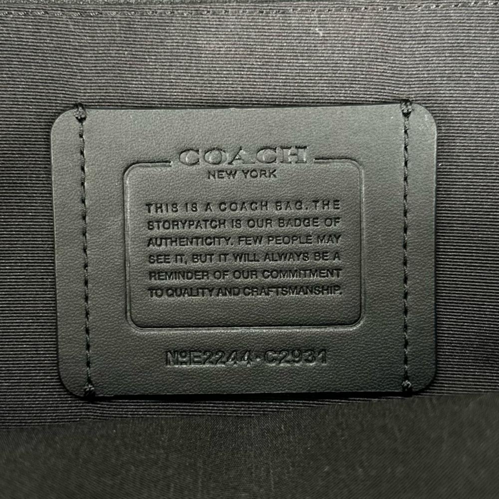 COACH コーチ ショルダーバッグ グラハム ロゴ ボディバッグ C2931 レザー レッド 赤 ブラック×シルバー金具 メンズ【中古品】