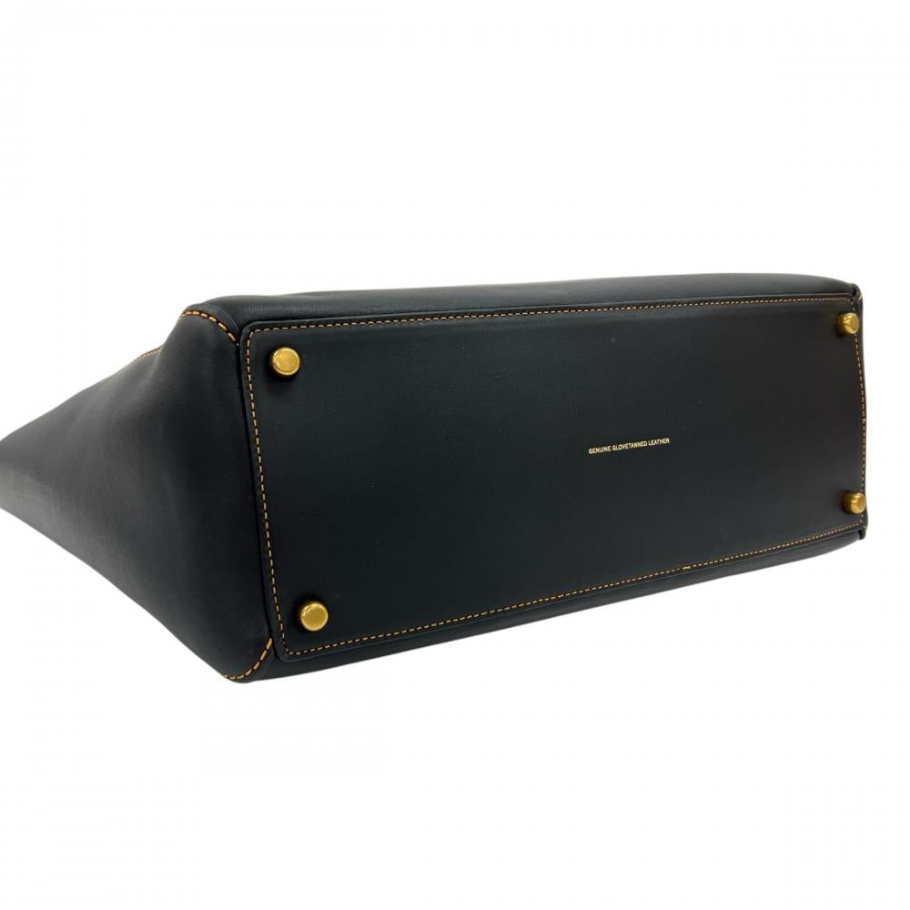 COACH コーチ 2WAY レイトート ハンドバッグ ショルダーバッグ CH787 レザー ブラック 黒 ゴールド金具 レディース【中古品】