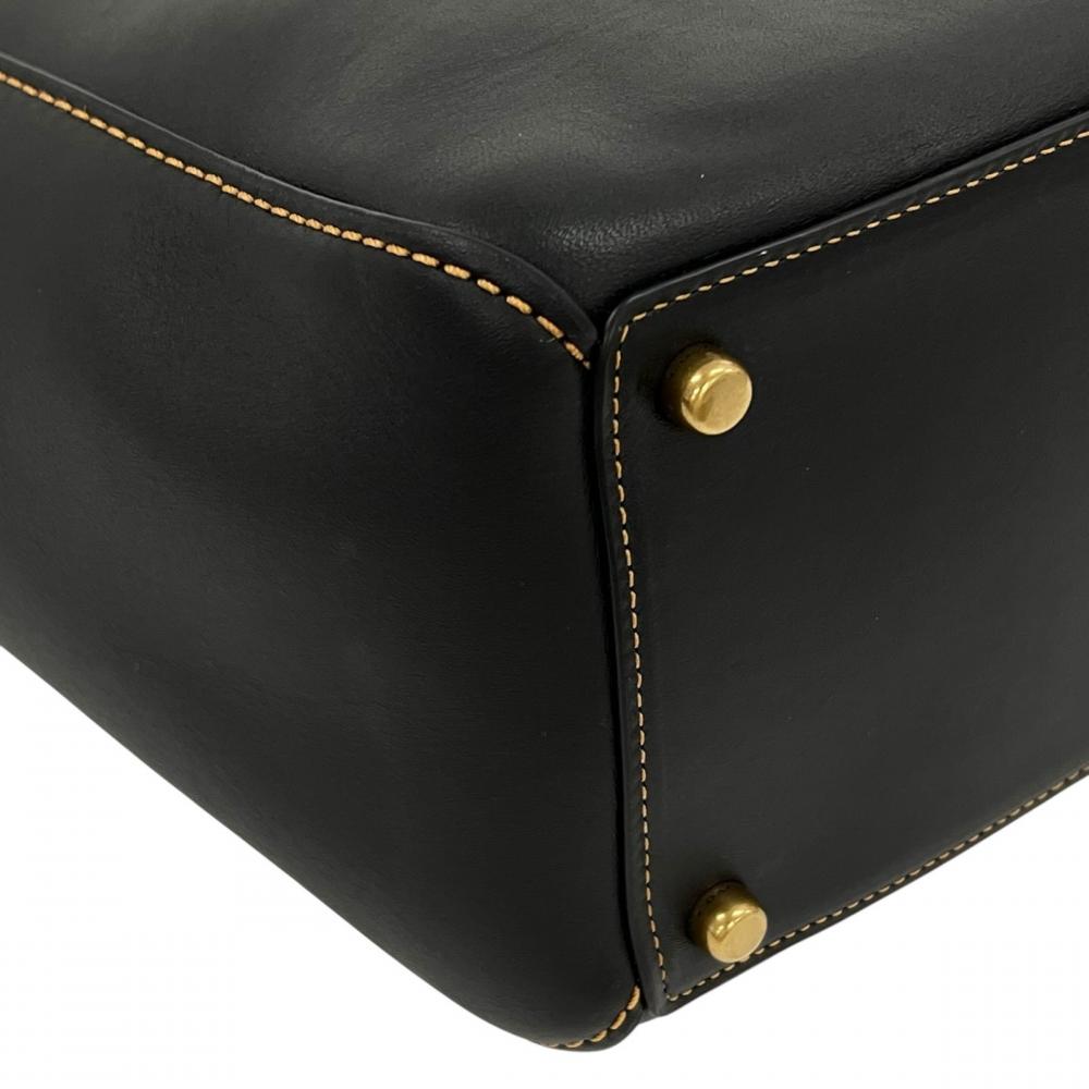 COACH コーチ 2WAY レイトート ハンドバッグ ショルダーバッグ CH787 レザー ブラック 黒 ゴールド金具 レディース【中古品】