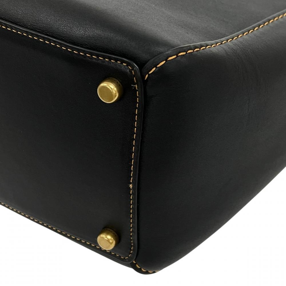 COACH コーチ 2WAY レイトート ハンドバッグ ショルダーバッグ CH787 レザー ブラック 黒 ゴールド金具 レディース【中古品】