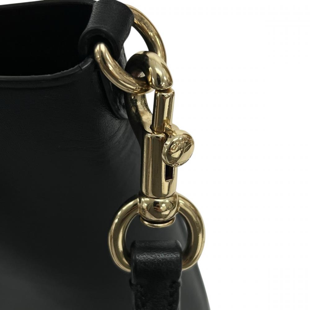 COACH コーチ 2WAY セントラル ショッパー トートバッグ ショルダーバッグ 78217 レザー ブラック 黒 ゴールド金具 レディース【中古品】