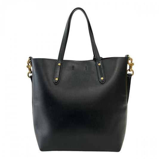 COACH コーチ 2WAY セントラル ショッパー トートバッグ ショルダーバッグ 78217 レザー ブラック 黒 ゴールド金具 レディース【中古品】