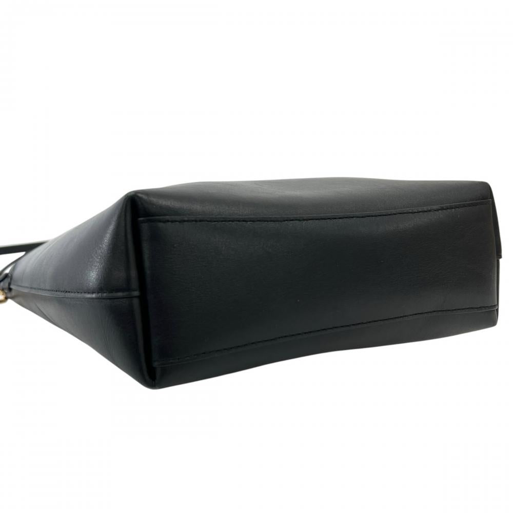 COACH コーチ 2WAY セントラル ショッパー トートバッグ ショルダーバッグ 78217 レザー ブラック 黒 ゴールド金具 レディース【中古品】