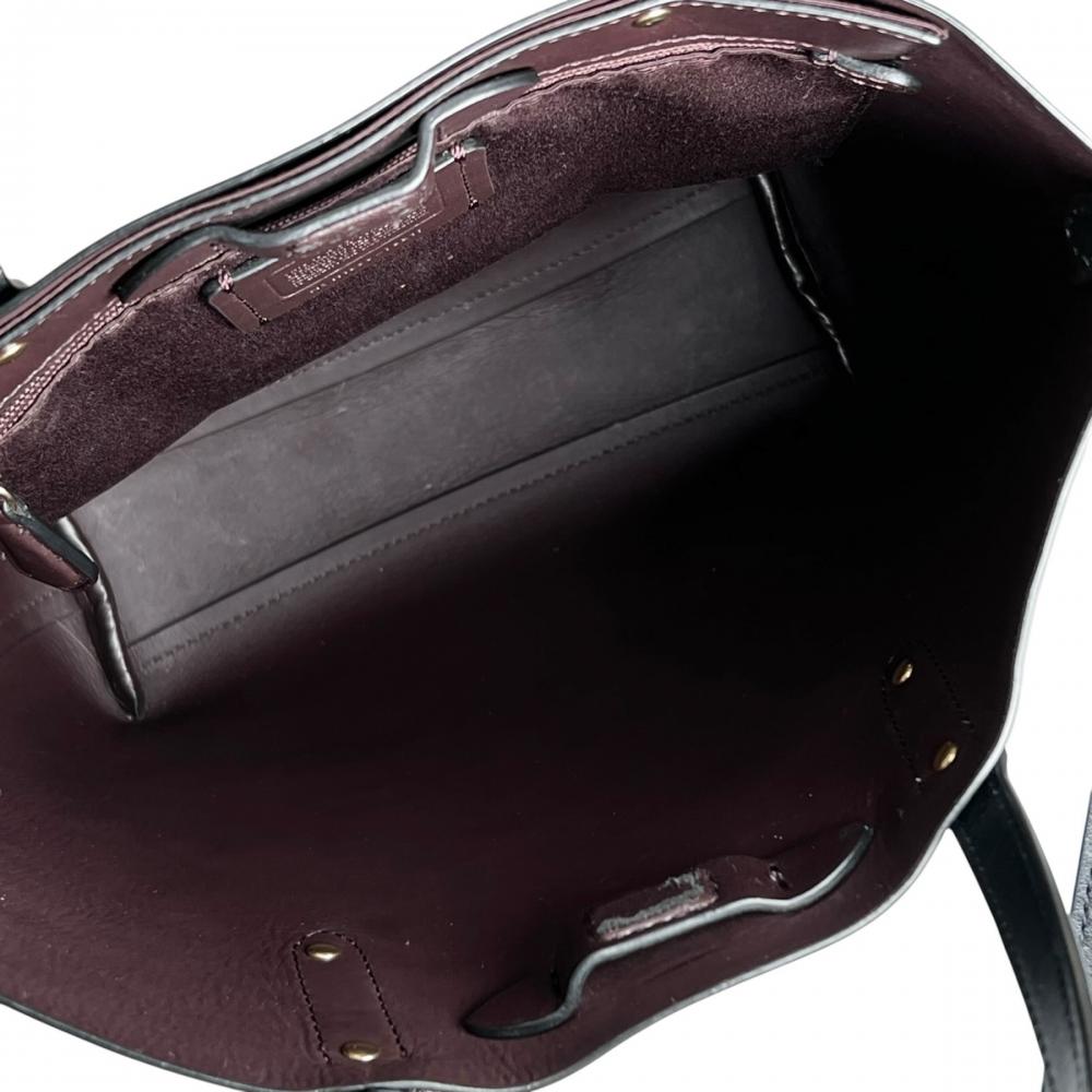 COACH コーチ 2WAY セントラル ショッパー トートバッグ ショルダーバッグ 78217 レザー ブラック 黒 ゴールド金具 レディース【中古品】
