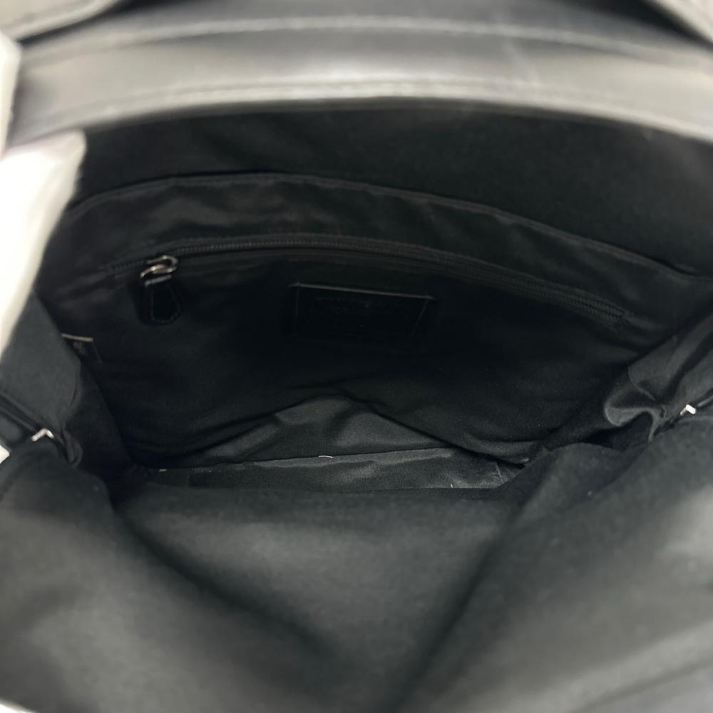COACH コーチ リュック グラハム シグネチャー バックパック F38755 PVCコーティングキャンバス レザー ブラック 黒 ブラックシルバー金具 メンズ【中古品】