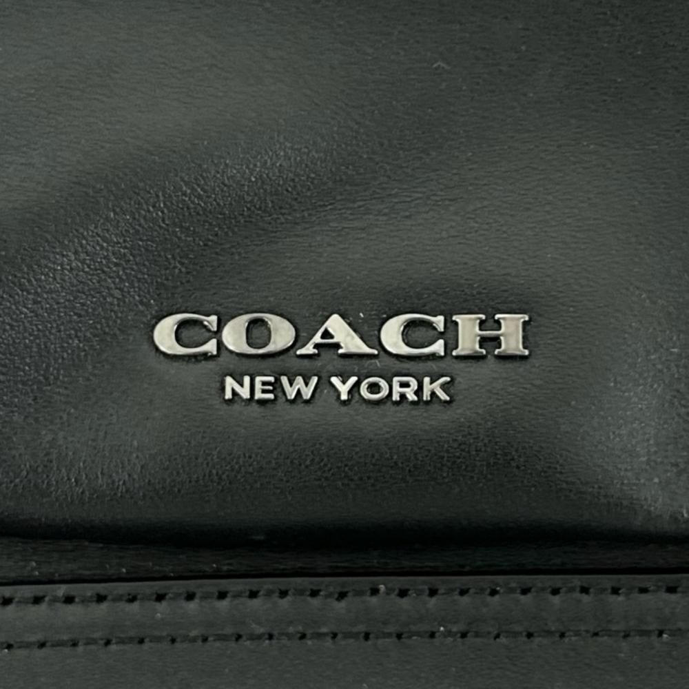 COACH コーチ リュック グラハム シグネチャー バックパック F38755 PVCコーティングキャンバス レザー ブラック 黒 ブラックシルバー金具 メンズ【中古品】