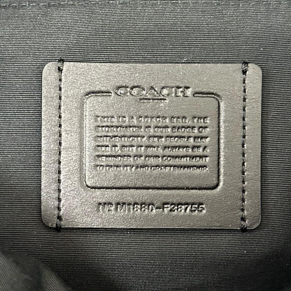 COACH コーチ リュック グラハム シグネチャー バックパック F38755 PVCコーティングキャンバス レザー ブラック 黒 ブラックシルバー金具 メンズ【中古品】