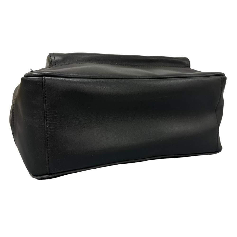 COACH コーチ リュック グラハム シグネチャー バックパック F38755 PVCコーティングキャンバス レザー ブラック 黒 ブラックシルバー金具 メンズ【中古品】