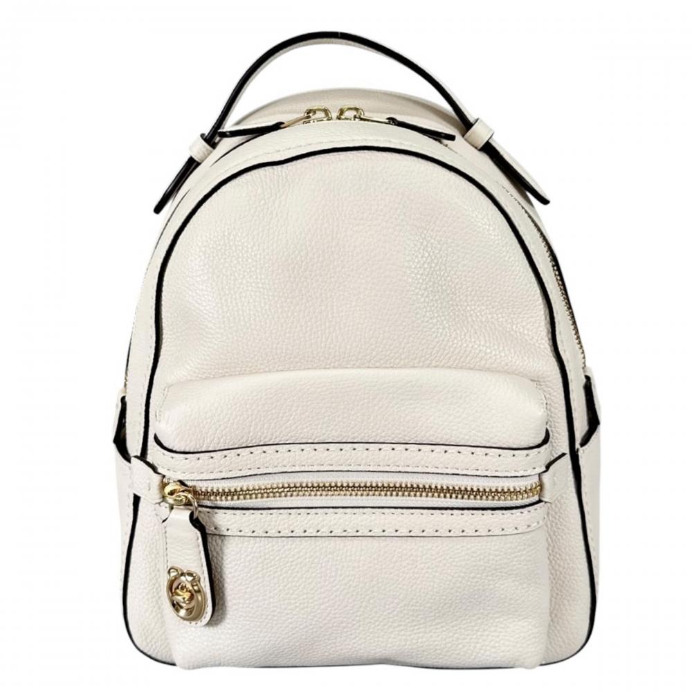 COACH コーチ リュック バックパック23 ミニリュックサック 31032 レザー ホワイト 白 ゴールド金具 レディース【中古品】
