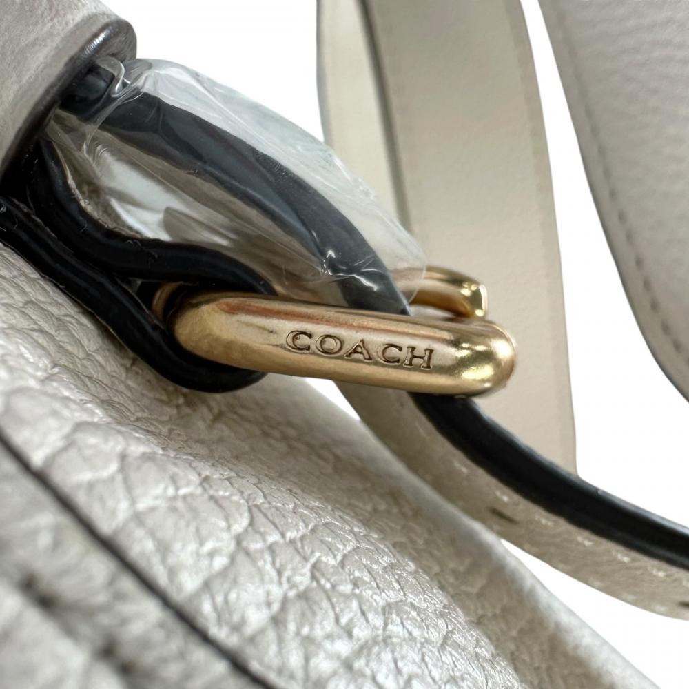COACH コーチ リュック バックパック23 ミニリュックサック 31032 レザー ホワイト 白 ゴールド金具 レディース【中古品】
