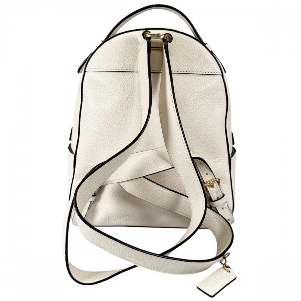 COACH コーチ リュック バックパック23 ミニリュックサック 31032 レザー ホワイト 白 ゴールド金具 レディース【中古品】