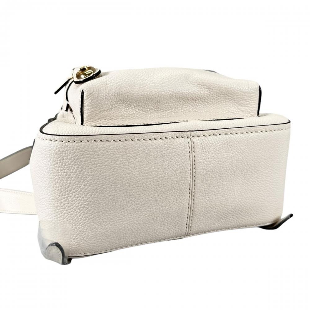 COACH コーチ リュック バックパック23 ミニリュックサック 31032 レザー ホワイト 白 ゴールド金具 レディース【中古品】