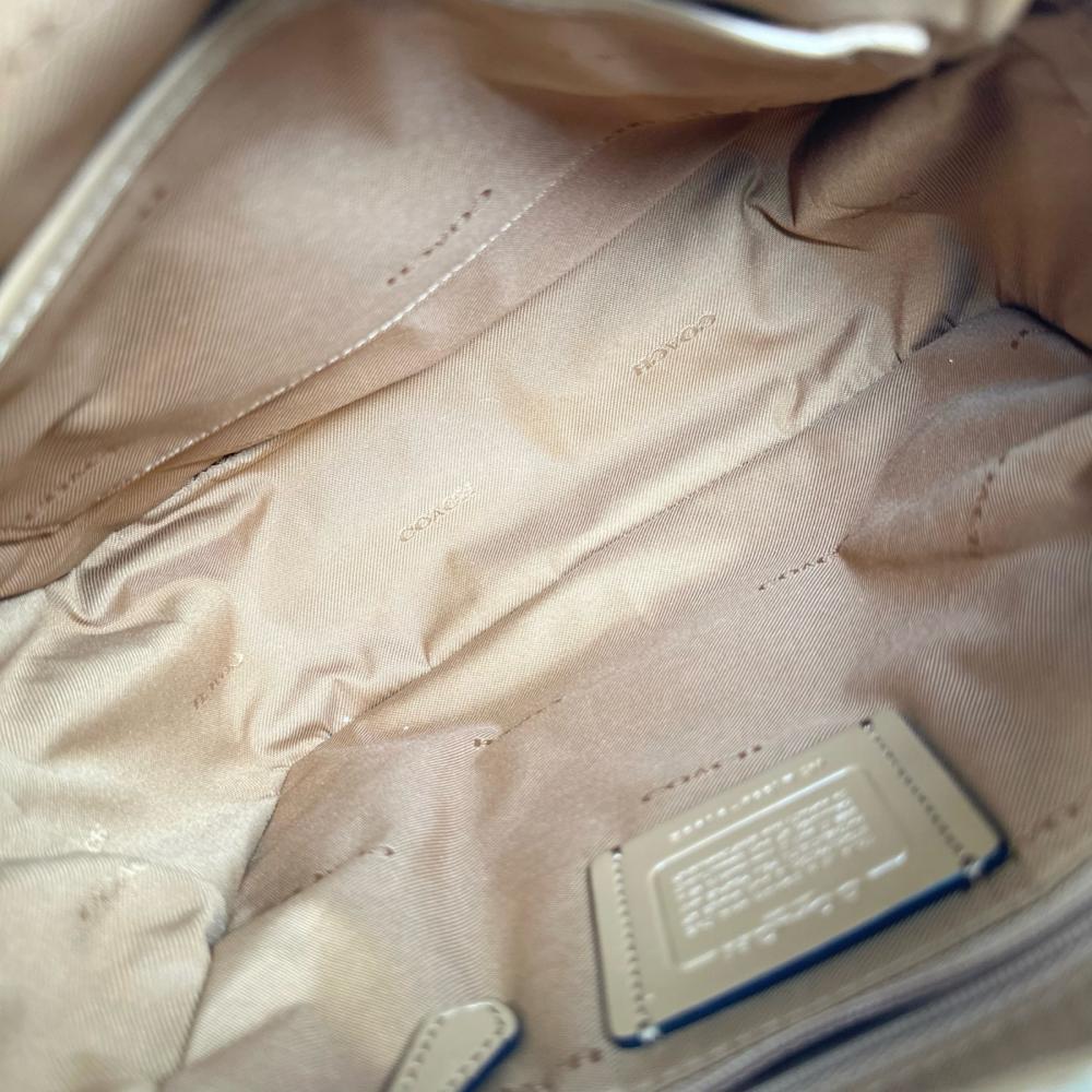 COACH コーチ リュック バックパック23 ミニリュックサック 31032 レザー ホワイト 白 ゴールド金具 レディース【中古品】