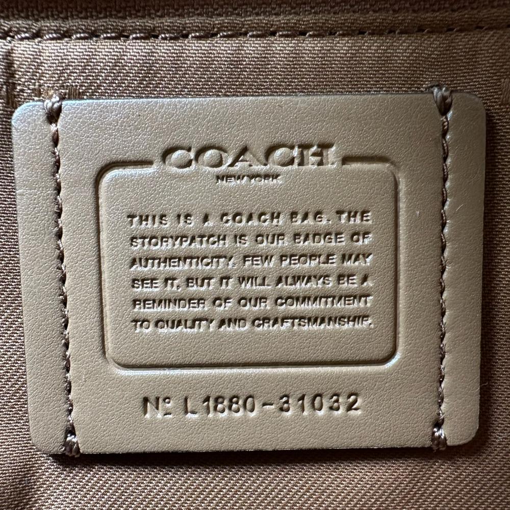 COACH コーチ リュック バックパック23 ミニリュックサック 31032 レザー ホワイト 白 ゴールド金具 レディース【中古品】
