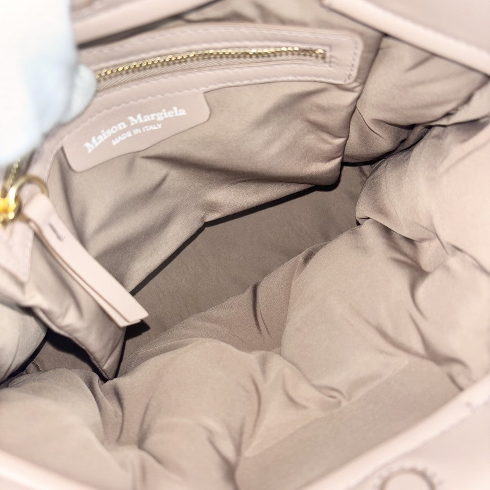 【開店SALE】 MARTIN MARGIELA マルタンマルジェラ 2WAY MAISON MARGIELA グラムスラム メゾンマルジェラ ハンドバッグ ショルダーバッグ レザー ピンクベージュ ゴールド金具 レディース【中古品】