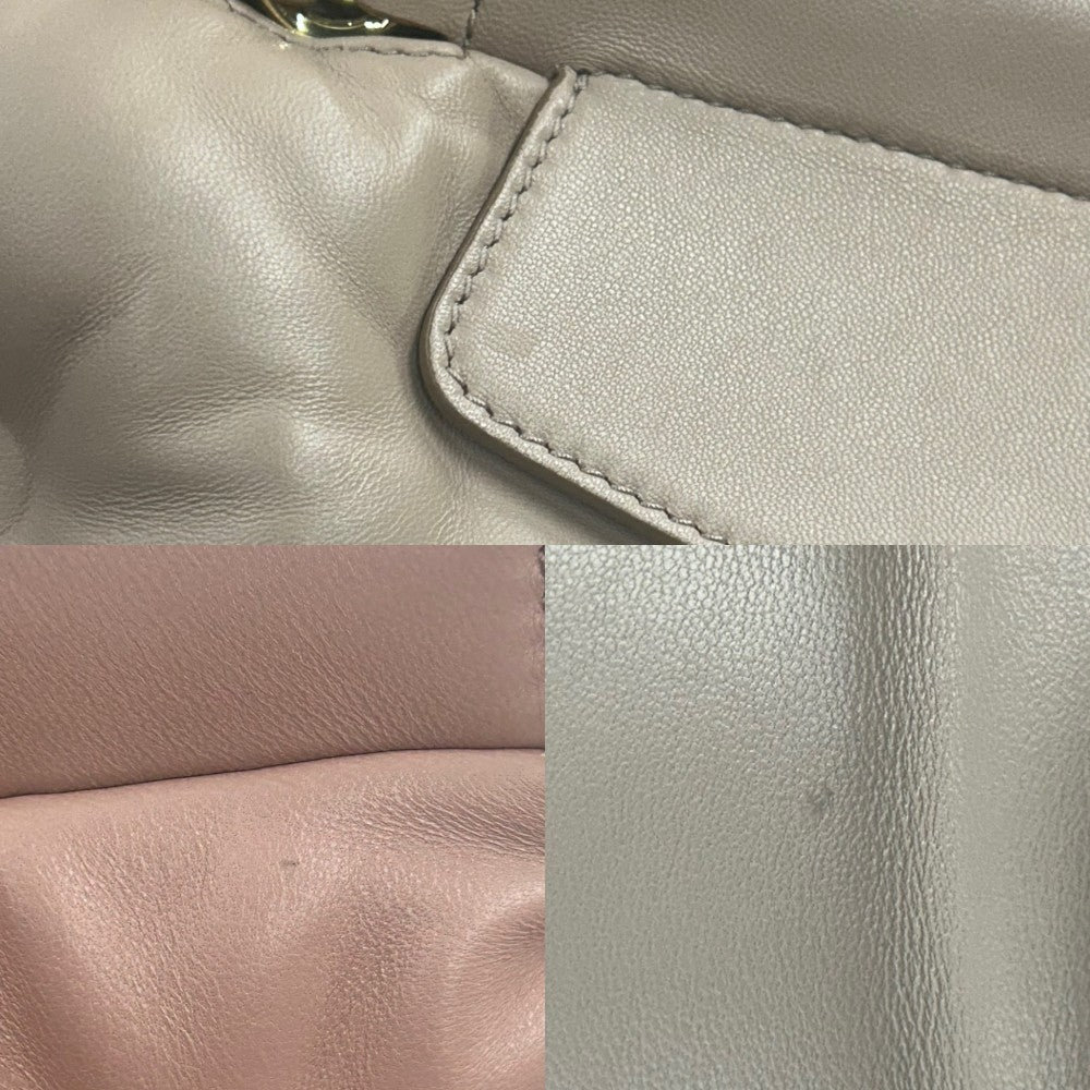 【開店SALE】 MARTIN MARGIELA マルタンマルジェラ 2WAY MAISON MARGIELA グラムスラム メゾンマルジェラ ハンドバッグ ショルダーバッグ レザー ピンクベージュ ゴールド金具 レディース【中古品】
