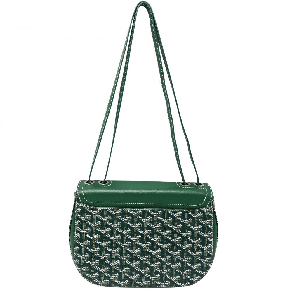 GOYARD ゴヤール ショルダーバッグ サック233 PM 233SH2PMLTY09CL09P PVCコーティングキャンバス レザー グリーン 緑 シルバー金具 レディース【中古品】