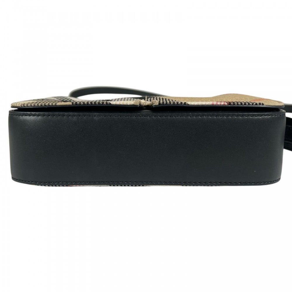 BURBERRY バーバリー ショルダーバッグ レザー ブラウン 茶 ゴールド金具 レディース【中古品】