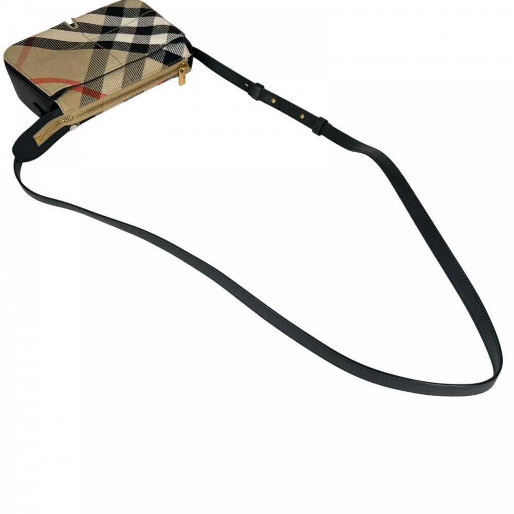 BURBERRY バーバリー ショルダーバッグ レザー ブラウン 茶 ゴールド金具 レディース【中古品】