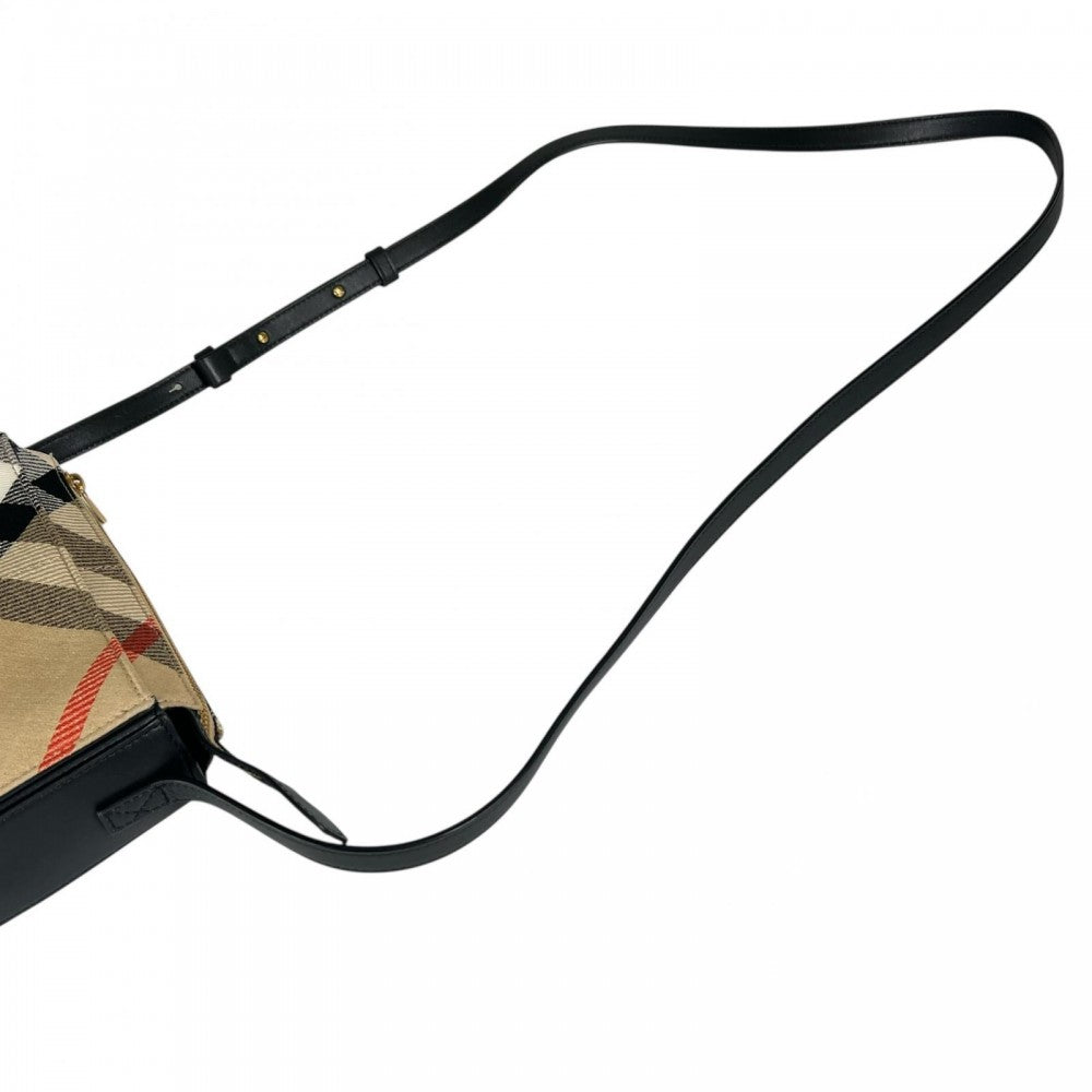 BURBERRY バーバリー ショルダーバッグ レザー ブラウン 茶 ゴールド金具 レディース【中古品】