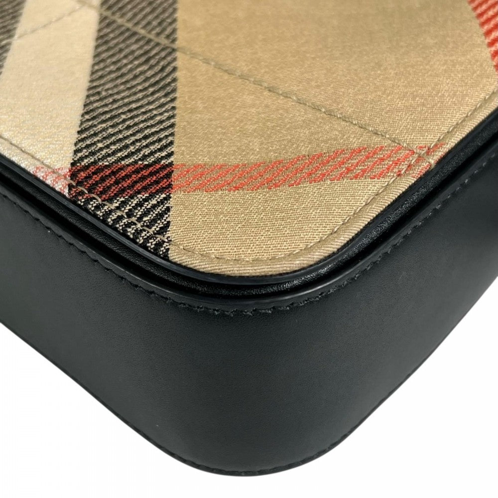 BURBERRY バーバリー ショルダーバッグ レザー ブラウン 茶 ゴールド金具 レディース【中古品】